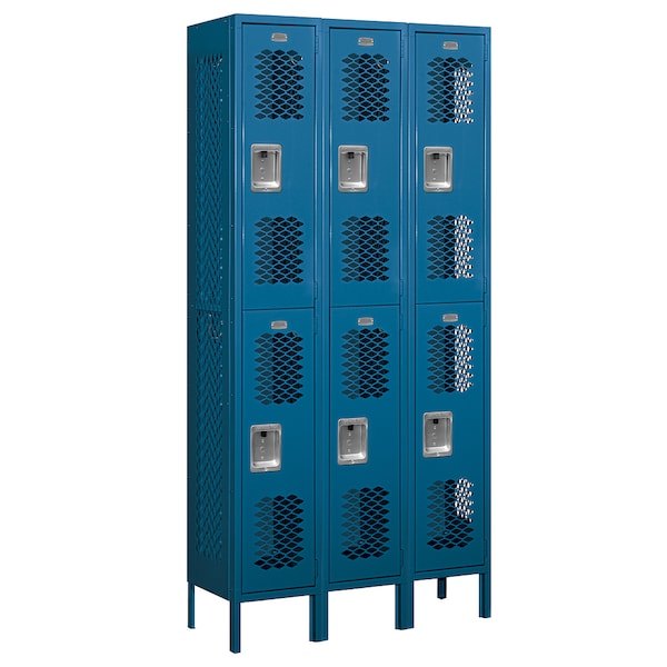 Salsbury Industries Wardrobe Locker, Blue, Ventilated, 12 in. D 72362BL-U